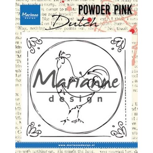 Marianne Design PP2805 - Clear stamp Powder Pink - Dutch rooster