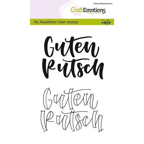 CraftEmotions CRE0235 - CraftEmotions clearstamps A6 - handletter - Guten Rutsch (DE) Carla Kamphuis