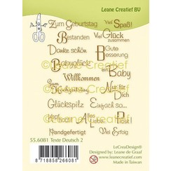 55.6081 - LeCreaDesign clear stamp Teksten  Duits 2.