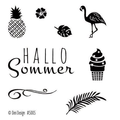 #5005 - Dini Design Clearstamps   Sommer (DE)