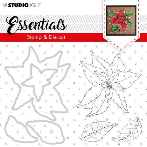 BASICSDC47 - SL Clear Stamp & Die Cut Christmas Rose Essentials, nr.47