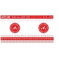 Studio Light WASHIFWL19 - Studio Light Washi Tape Red/White Filled With love nr.19 WASHIFWL19