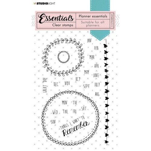 Studio Light STAMPSL511 - Studio Light Clear Stamp Planner Essentials A6 nr.511 STAMPSL511