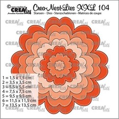 CLNestXXL104 - CLNestXXL104 - Crealies Crea-nest-dies XXL Bloem CLNestXXL104 13,5 x 13,5 cm