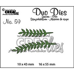 CLDD59 - CLDD59 - Crealies Duo Dies no. 59 Blaadjes 13 CLDD59 16x55mm