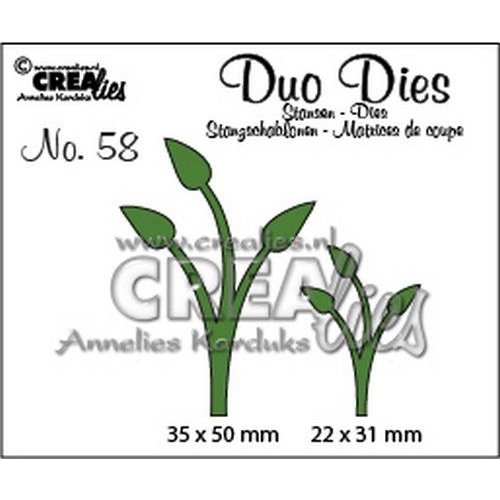 Crealies CLDD58 - Crealies Duo Dies no. 58 Blaadjes 12 CLDD58 35x50mm