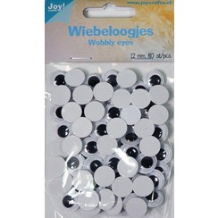 6300/0644 - 6300/0644 - Joy! Crafts Wiebeloogjes rond 12mm - 80st 6300/0644