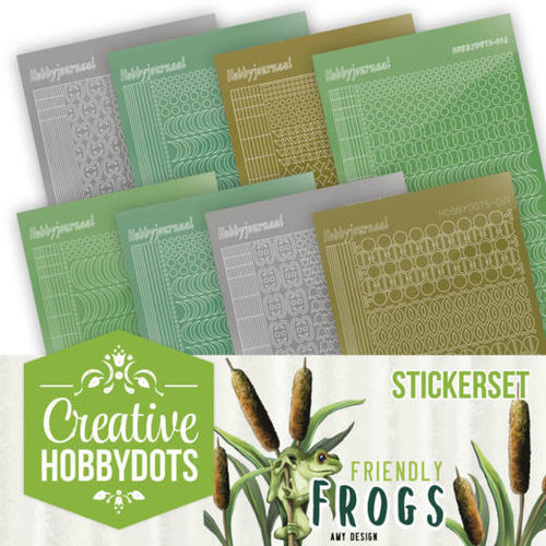 CHSTS010 - Creative Hobbydots Stickerset 10 - Amy Design - Friendly Frogs