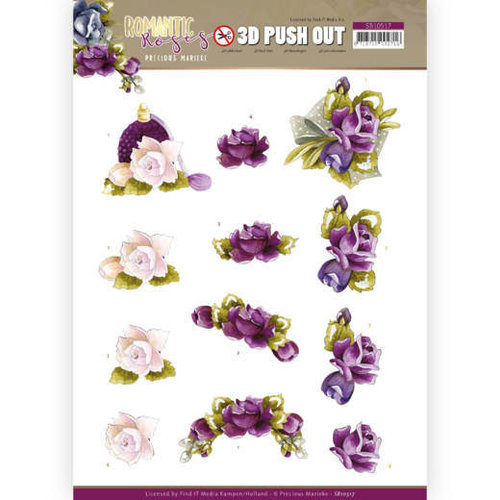 Yvonne Creations SB10517 - Uitdrukvel - Precious Marieke - Romantic Roses - Purple Rose