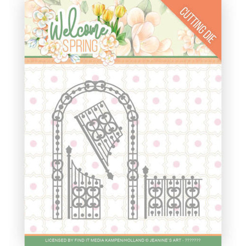 Jeanines Art JAD10113 - Mal - Jeanines Art  Welcome Spring - Arch and Fence