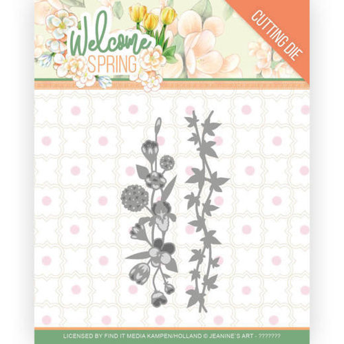 Jeanines Art JAD10114 - Mal - Jeanines Art  Welcome Spring - Flowers and Leaf Borders