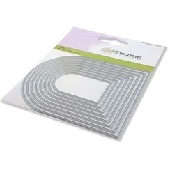 CraftEmotions Mal - randen toog Card 11x9cm - 5,2 - 10,8 cm