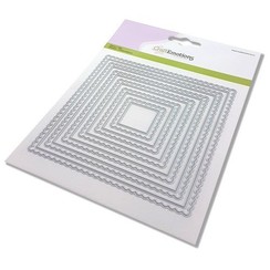 CraftEmotions Big Nesting Mal - scalop vierkanten Card 150x160 - scalop 6,5 - 15cm