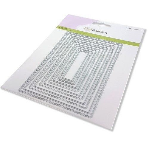 CraftEmotions CraftEmotions Big Nesting Mal - scalop rechthoeken Card 150x160 - scalop 8 - 15cm