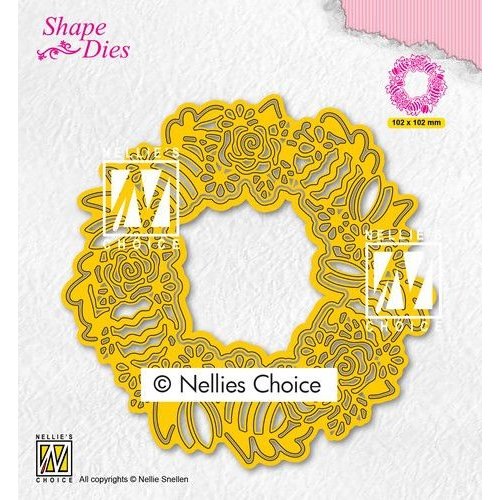 Nellie Snellen Nellies Choice Shape Die - Paaskrans SD188 102x102mm