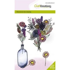 CraftEmotions clearstamps A6 - Droogbloemenvaas 2 GB Dimensional stamp