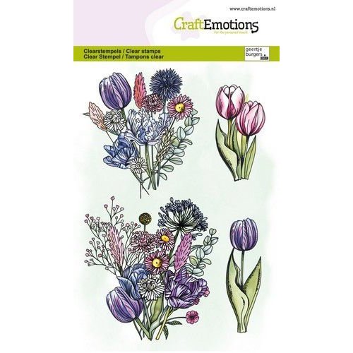 CraftEmotions CraftEmotions clearstamps A6 - Tulpenboeket GB