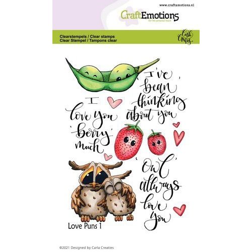 CraftEmotions CraftEmotions clearstamps A6 - Love Puns 1 Carla Creaties