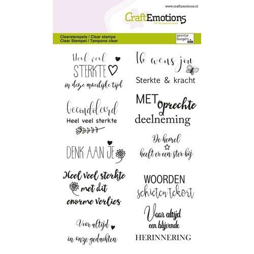 CraftEmotions CraftEmotions clearstamps A6 - Condoleance (NL) GB