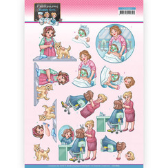 CD11665 - 10 stuks knipvel - Yvonne Creations - Bubbly Girls Professions - Beautician