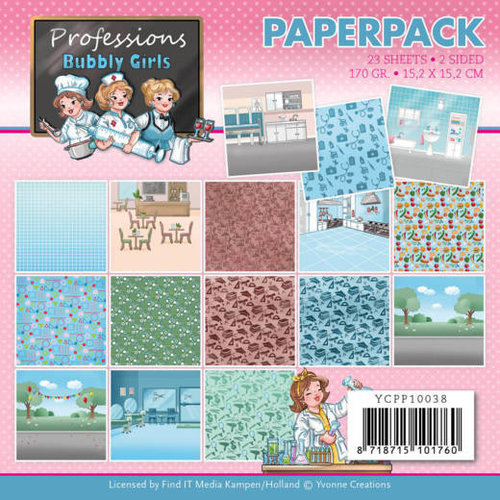 YCPP10038 - Papierpak - Yvonne Creations - Bubbly Girls - Professions