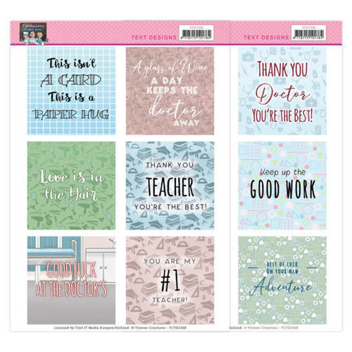 YCTD1008 - Text Designs -Yvonne Creations - Bubbly Girls - Professions