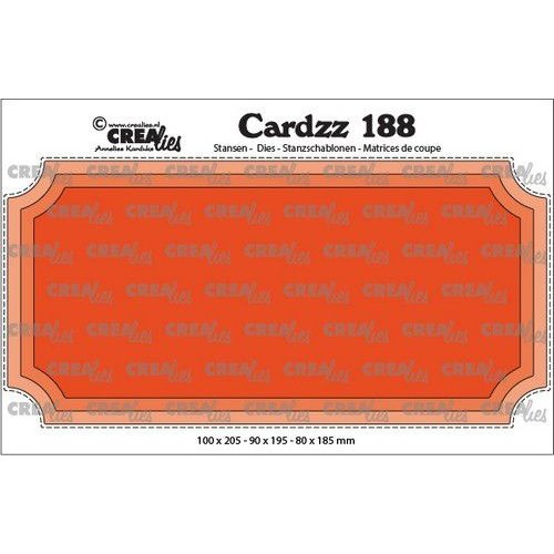 Crealies Crealies Cardzz Slimline H ticket CLCZ188 10x20,5cm