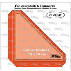 Crealies Journalzz & Pl Pocket Corner L CLJP657 13x13cm