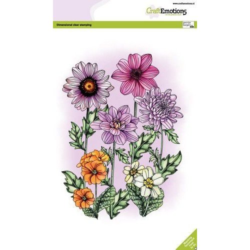 CraftEmotions CraftEmotions clearstamps A5 - Mix zomerbloemen GB Dimensional stamp