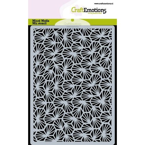 CraftEmotions CraftEmotions Mask stencil honingraat - stralen A6