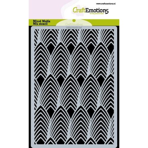 CraftEmotions CraftEmotions Mask stencil bladeren Art Deco A6