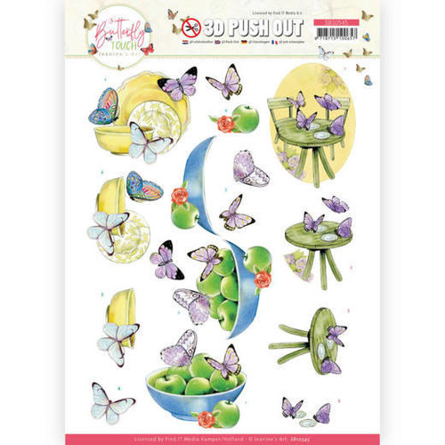 SB10545 - Uitdrukvel - Jeanine's Art - Butterfly Touch - Purple Butterfly