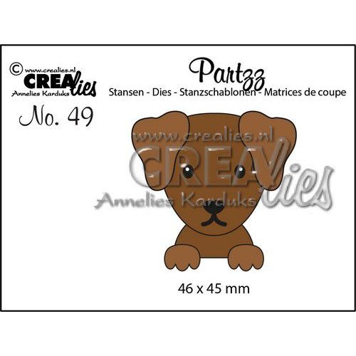 Crealies Crealies Partzz Hond CLPartzz49 46x45mm