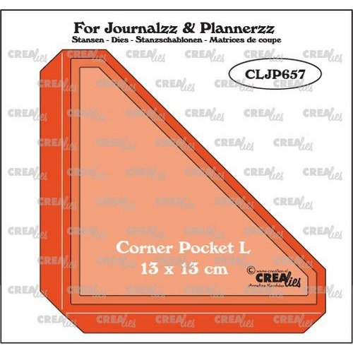 Crealies Crealies Journalzz & Pl Pocket Corner L CLJP657 13x13cm