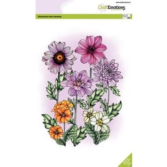 CraftEmotions clearstamps A5 - Mix zomerbloemen GB Dimensional stamp