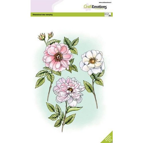 CraftEmotions CraftEmotions clearstamps A5 - Rozen en takken GB Dimensional stamp