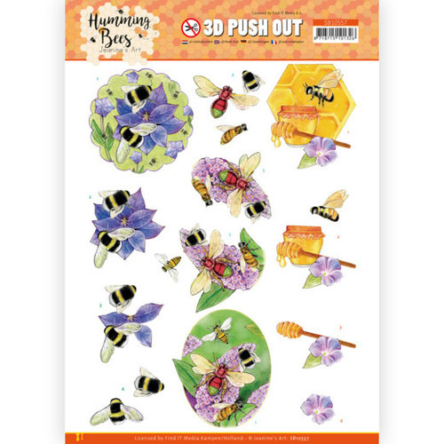 SB10557 - Uitdrukvel - Jeanines Art - Humming Bees - Honey