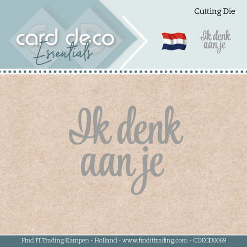 Card Deco CDECD0069 - Card Deco Essentials - Mal  - Ik denk aan je