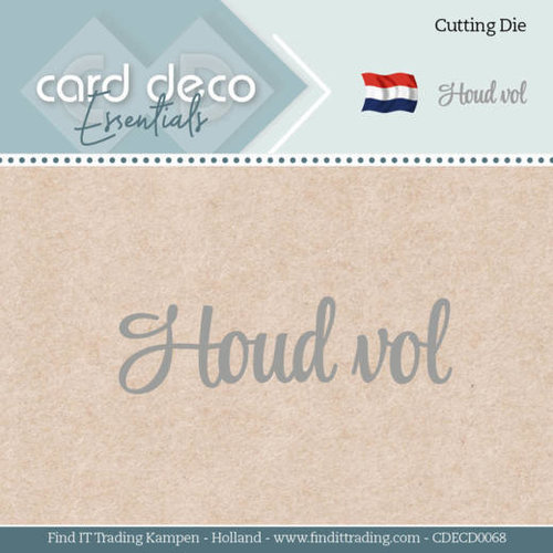 Card Deco CDECD0068 - Card Deco Essentials - Mal  - Houd vol