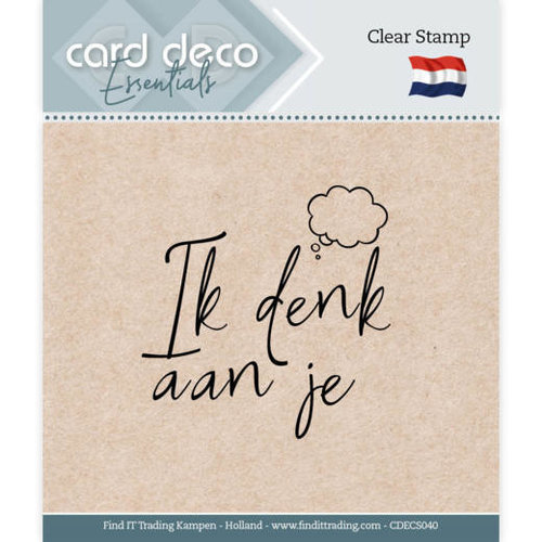 Card Deco CDECS040 - Card Deco Essentials - Clear Stamps - Ik denk aan je