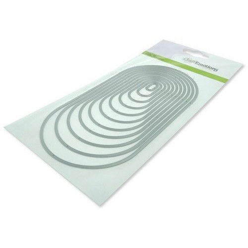 CraftEmotions CraftEmotions Big Nesting Die - randen lang ovaal Card 150x160 - 8,8x17,5 mm