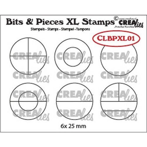 Crealies Crealies Clearstamp Bits&Pieces XL no. 01 Cirkels CLBPXL01 25mm