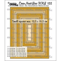 Crealies Crea-nest-dies XXL Rechthoeken met vierkante gaatjes CLNestXXL122 max.12,5x16,5cm