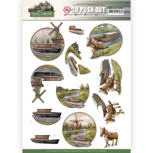 SB10577 - Uitdrukvel - Amy Design - Vintage Transport - Boat