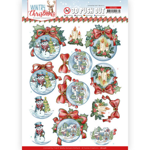 SB10581 - Uitdrukvel - Yvonne Creations - Wintry Christmas - Christmas Baubles