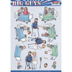 CD11702 - 10 stuks knipvel - Yvonne Creations - Big Guys - Get Well