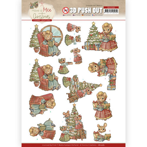 SB10583 - Uitdrukvel - Yvonne Creations  - Have a Mice Christmas - Decorating