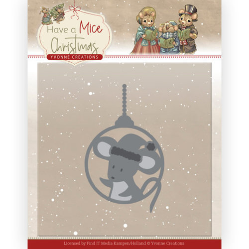 Yvonne Creations YCD10253 - Mal - Yvonne Creations - Have a Mice Christmas - Christmas Mouse Bauble