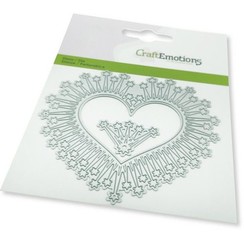 CraftEmotions Die - border hart magic stars Card 11x9cm -cm -cm