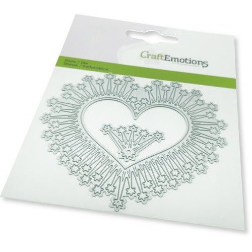 CraftEmotions CraftEmotions Die - border hart magic stars Card 11x9cm -cm -cm